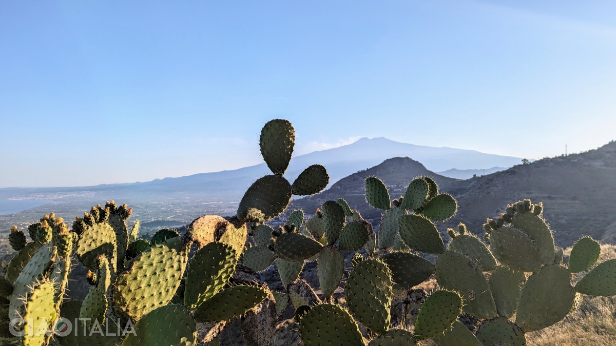 Vederea spre Muntele Etna