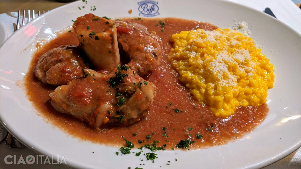 Ossobucco cu risotto alla milanese