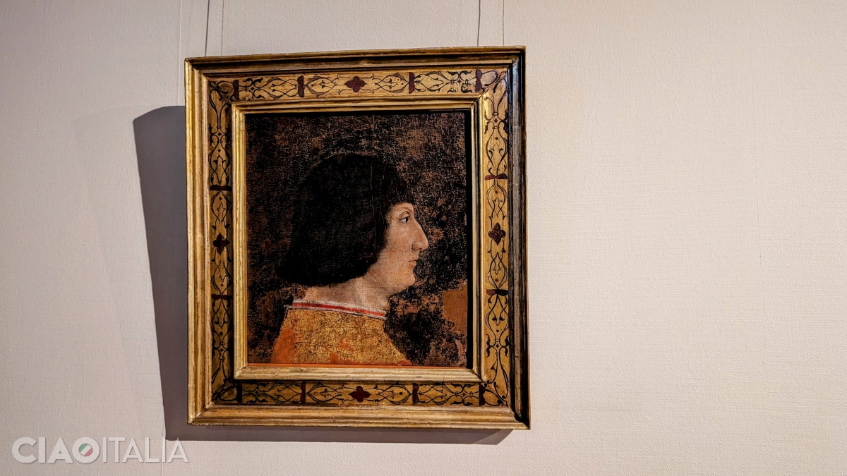 Portretul lui Galeazzo Maria Sforza, realizat în anul 1476 de Zanetto Bugatto, aflat astăzi în Pinacoteca din Castelul Sforzesco